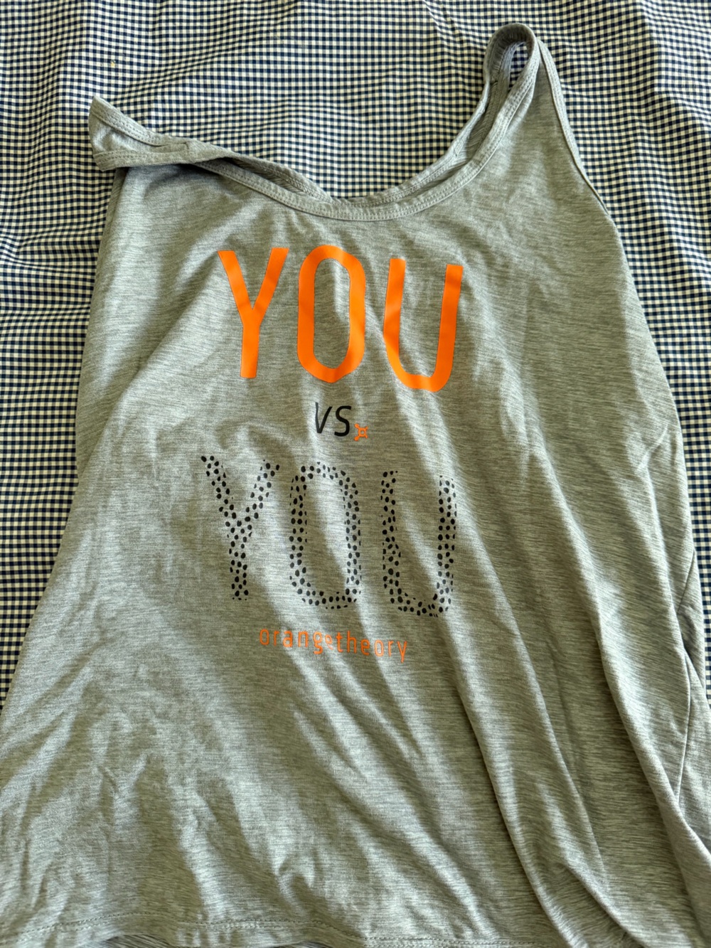 Orangetheory Gray Tank Top with Orange Logo